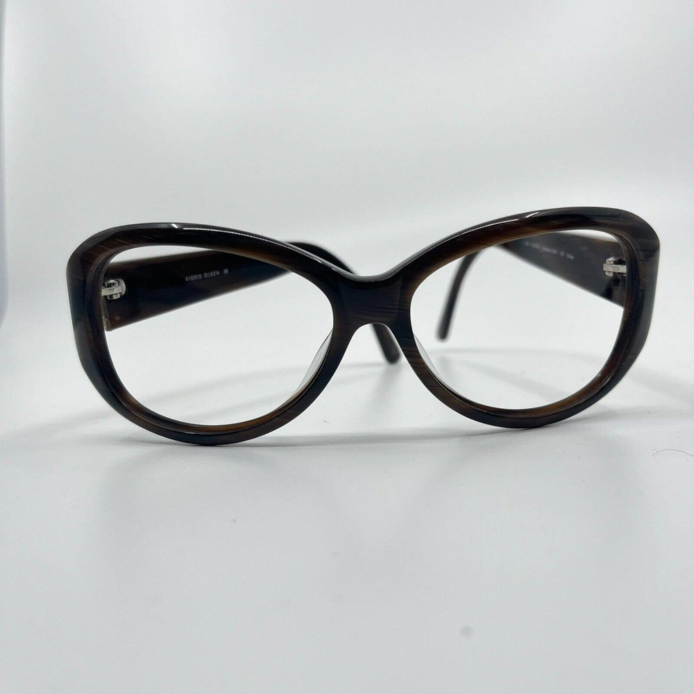 Sigrid Olsen Women's Eyeglasses Frame Mahogany Horn 57-15-130 H6830